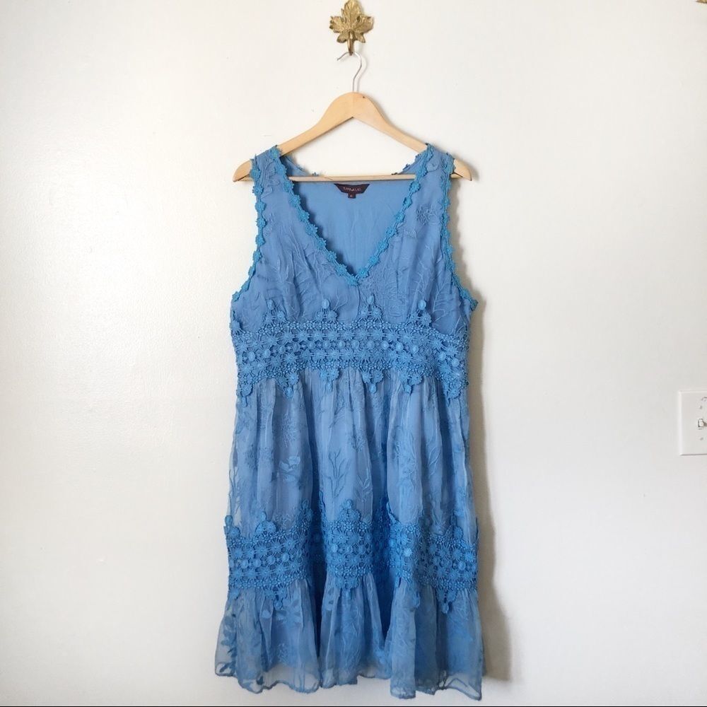 Anthropologie Ranna Gill Veronica Lace Midi Dress